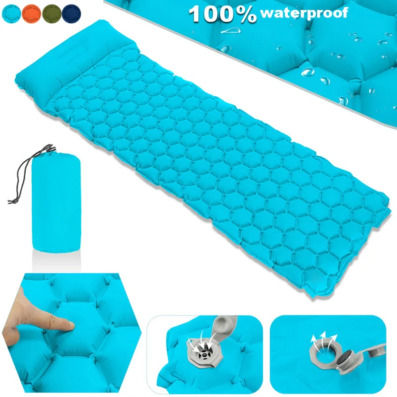 

Sleeping Pad Ultralight Compact Camping Backpacking Air Pad with Pillow Portable Inflatable ZJ55