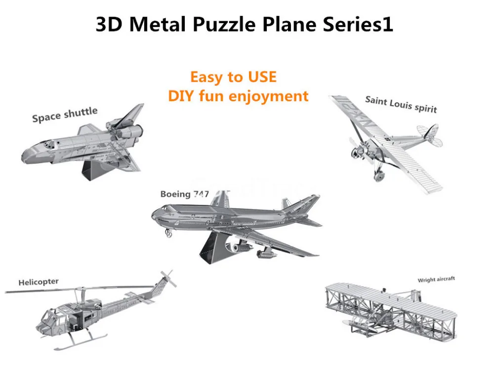 Boeing 747 Jet 3D Puzzle Metall Modell Laser Cut Bausatz,NEU 