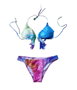 

Free Shipping MultiColour Halter Bikini 4F4511