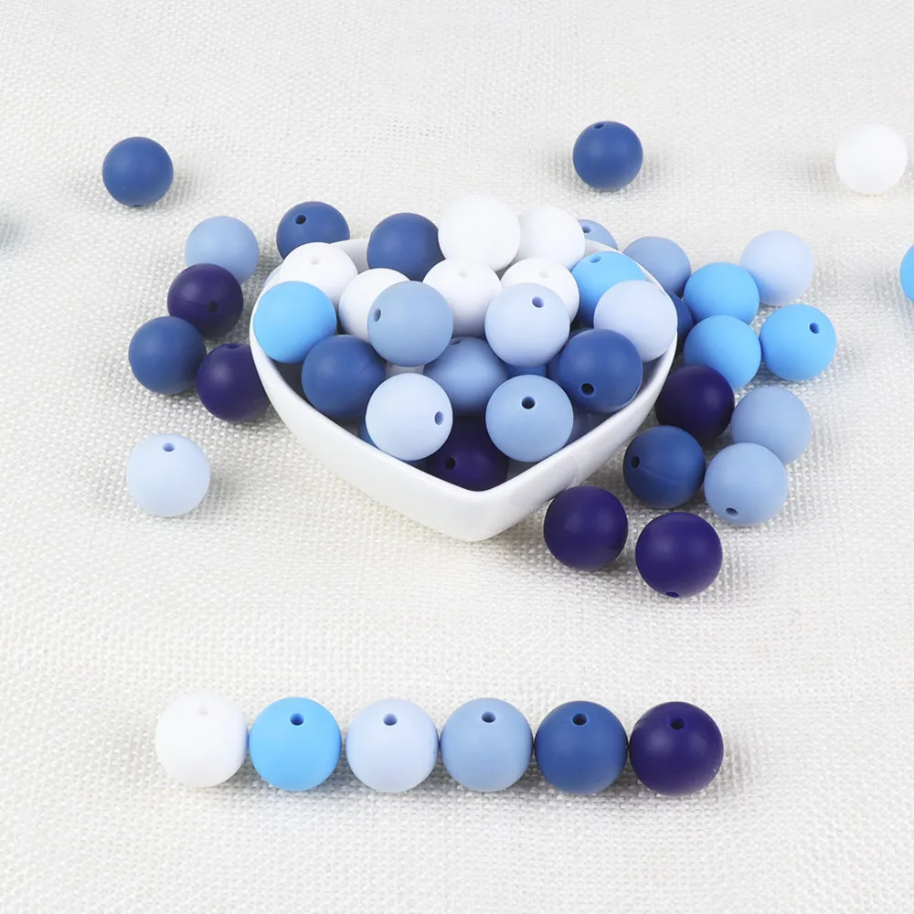 BOBO.BOX 30pcs Silicone Beads 9mm Food Grade Baby Teethers Beads Silicone BPA Free For Necklaces Pacifier Holder Clip Chain DIY