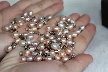 

120 PCS/LOT!!! MIX COLORS/SIZES Fashion Charm 7-8MM/8-9MM Freshwater Pearl Pendant Hot Promotional Jewelry Fine Lady Accessory