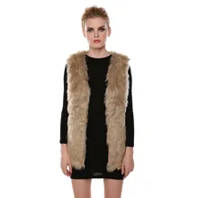 New Style 2017 Low Price Faux Fur and Vest Gilet Vset Jacket Mid-long Outwear Waistcoat Hot fashion women