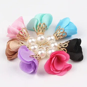 

100pcs Mix Colors Flower Gold Beads Cap Pendant Tassels/Brush Earrings Jewelry Accessories/DIY Jewelry Findings Making