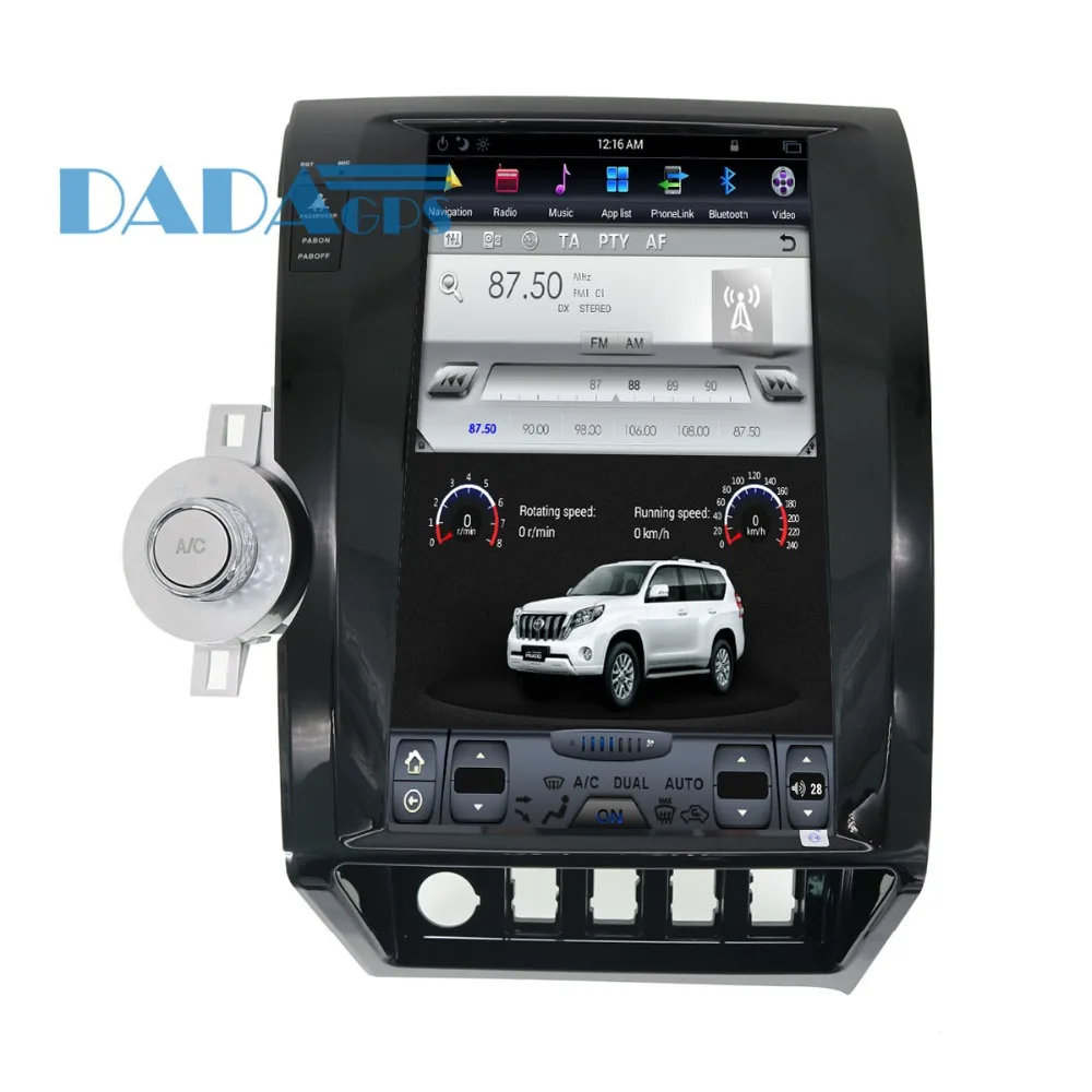 

13.6 inch Tesla Car GPS Navigation For Toyota Tundra 2007-2013 head unit no DVD Player stereo multimedia 1 din radio Android