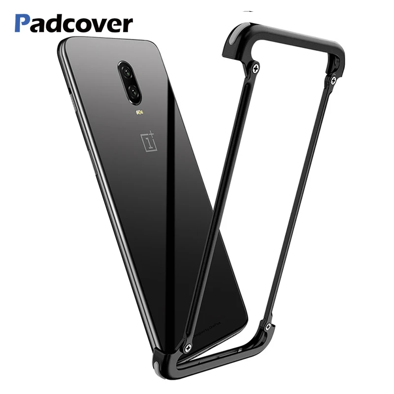

PADCOVER Original Airbag Metal Case for Oneplus 5T 6T Case Personality 5T Airbag Shell Metal Bumper Cover for Oneplus 6 Case