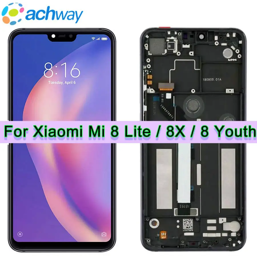 Xiao mi 8 Lite ЖК-дисплей сенсорный экран дигитайзер сборка для Xiao mi 8 Lite lcd 8 Youth 8X mi 8 Lite ЖК-экран Замена