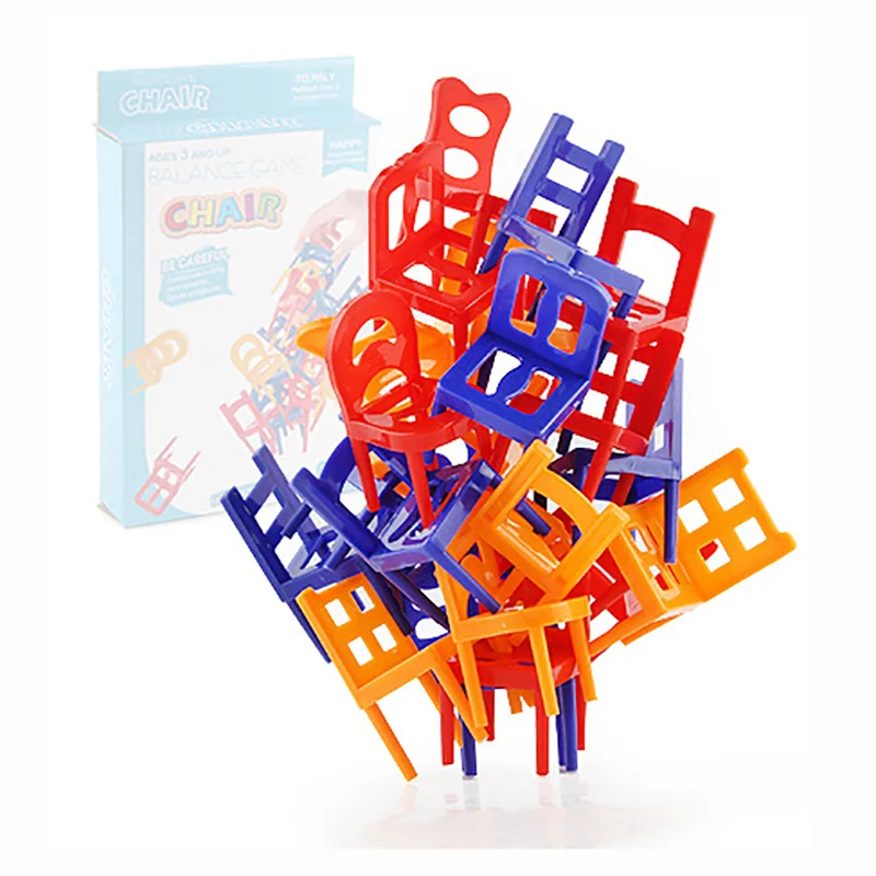 

24 PCS/SET "Balance Chairs" Board Game Children Educational Toy Balance Toy Puzzle Board Game Environmental ABS Plastic