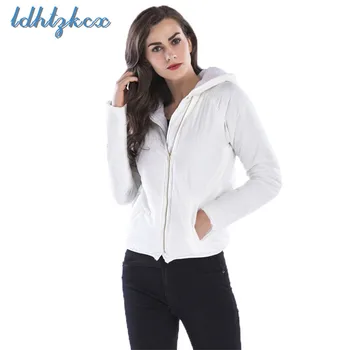 

Solid Color Hooded Feather Cotton Coat Women 2018 Winter New Fashion Europe-America Office Lady Warmth Slim Black Cotton Coat 21