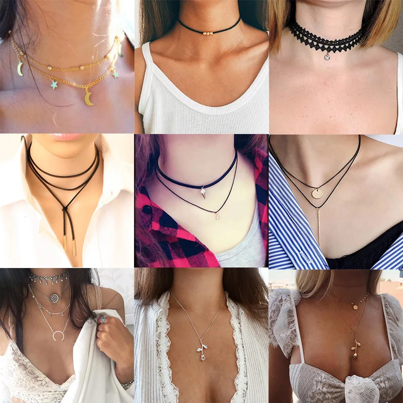 

Fashion Ladies Necklace Ethnic Style Bohemian Short Chain Rose Flower Fashion Pendant Necklace Gift Necklace Jewelry Wholesale