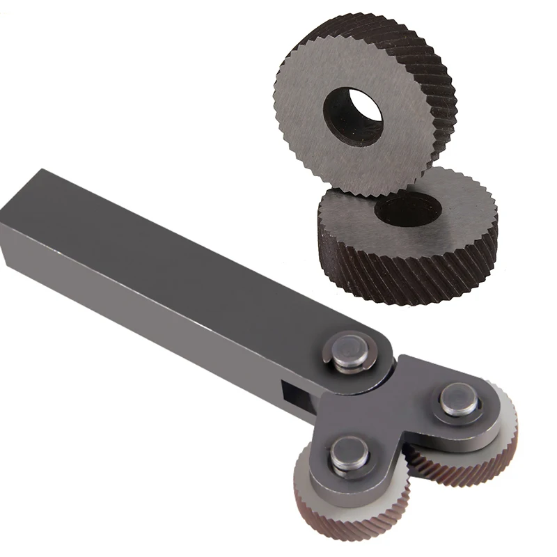 Pair of 1.0mm Gear Hob Wheel Knurled Wheel Knife Textured Knurled Lathe Embossing wheel Machine Tools Accessories
