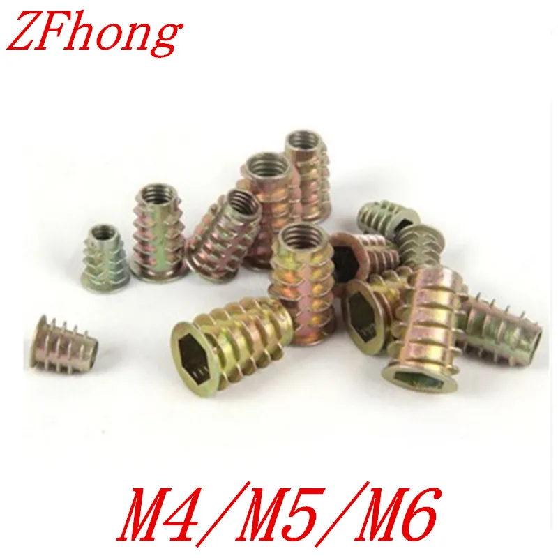 Color: m5x13 Nuts M5 x8 10 13mm Alloy Furniture Hex Drive Head Nut Wood Insert pre Embedded Insert nut,Fastener Wood Plate Bolt Chair Bed Cupboard 