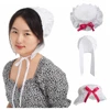 White Bonnet Vintage Maid Hat Women MOP Headpiece ► Photo 3/6