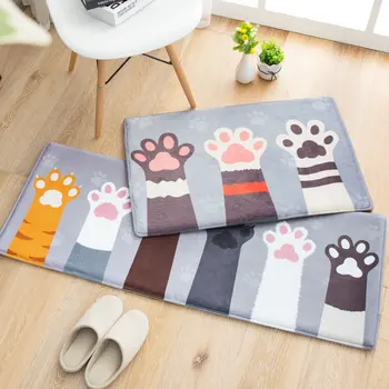 

Cat's Paw Doormat Floor Mat Anti-slip Water Absorption Carpet Kitchen Bath Mat Door Mat Cat Kitchen Carpet Toilet Tapete Rug