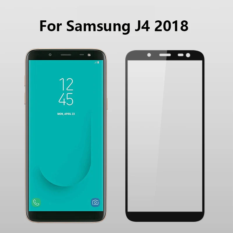 

Full Cover Glass For SAMSUNG J4 J6 J8 Plus 2018 Tempered Glass Full Glue Screen Protector For Samsung J4plus J6plus 2018 Glass