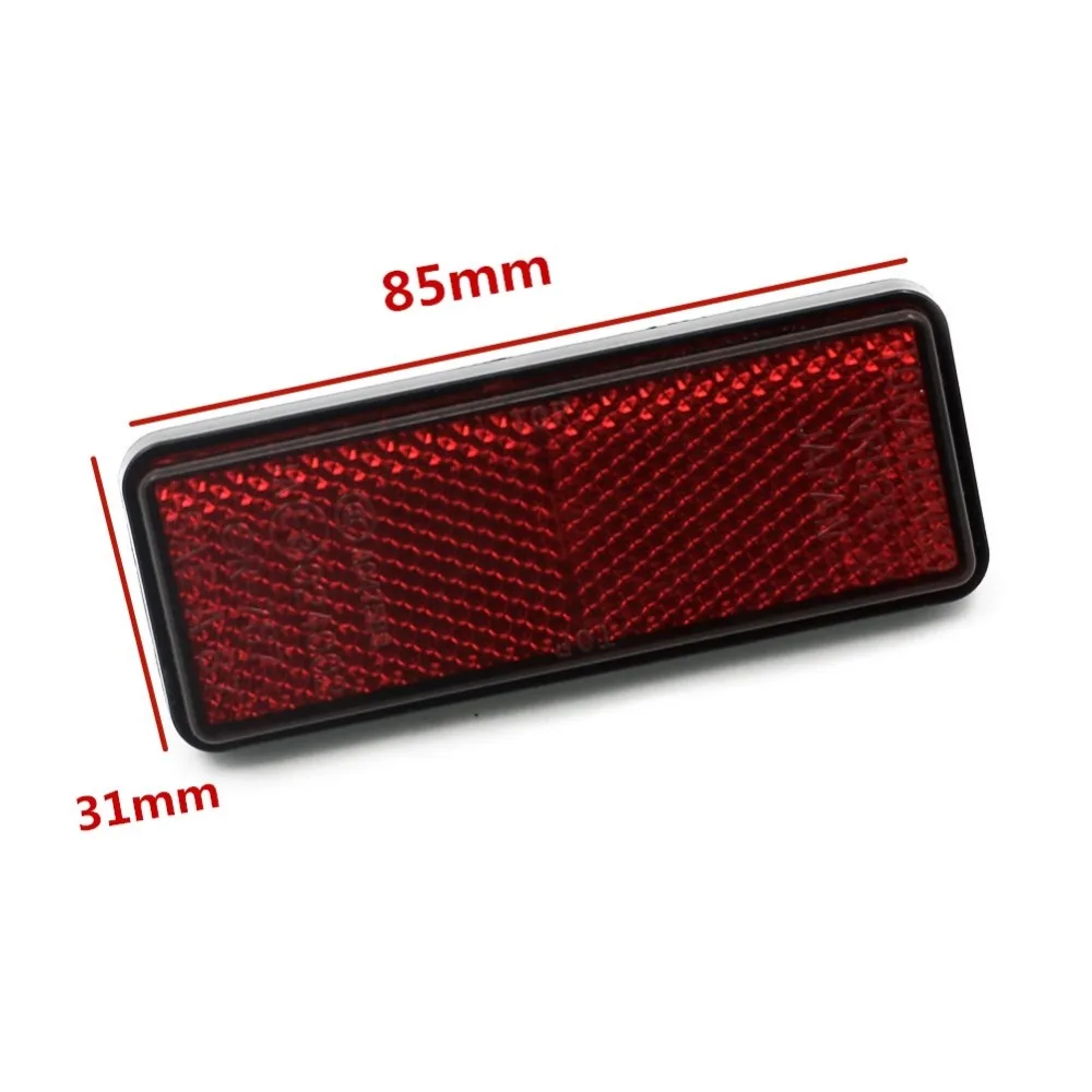 

2 pcs ATV Rear Reflector For ATV Motorcycle Dirt Bike Scooter Quad Red Rectangle Reflective Plate