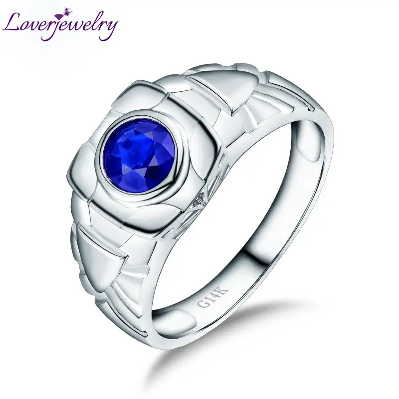 Genuine Sapphire White Gold Ring Genuine Sapphire White Gold Ring