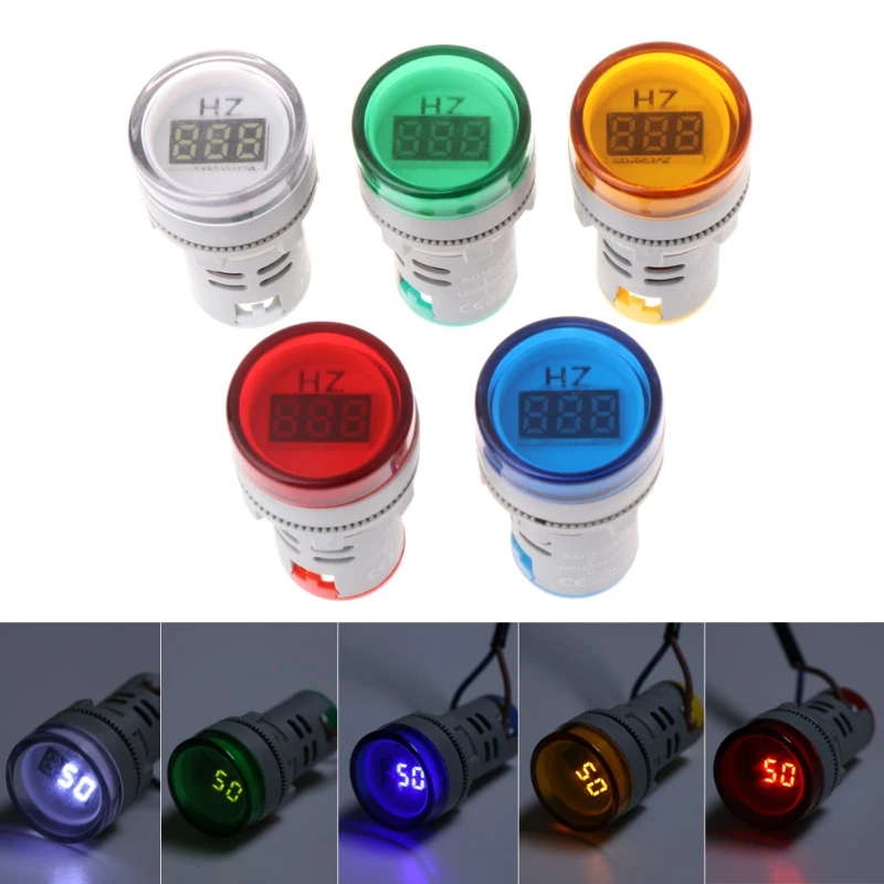 

22mm Hertz AC Frequency Meter Indicator LED Digital Display Indicator Signal Lamp Lights