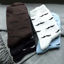 Новый кролик шерстяные носки мужские трубки чулки мужские длинные коттоновые носки зимние качественные модные удобные толстые теплые