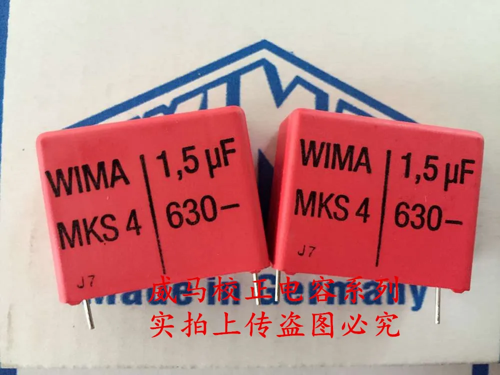 

2020 hot sale 10pcs/20pcs Germany WIMA MKS4 630V 1.5UF 630V 155 1U5 P: 27.5mm Audio capacitor free shipping