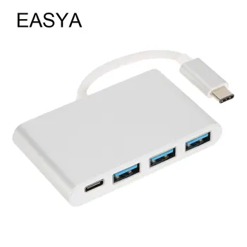 

EASYA Thunderbolt 3 Adapter USB Type C Hub Super Speed USB C Hub Adapter with USB 3.0 Ports Type-C PD Sliver For Macbook Pro/Air
