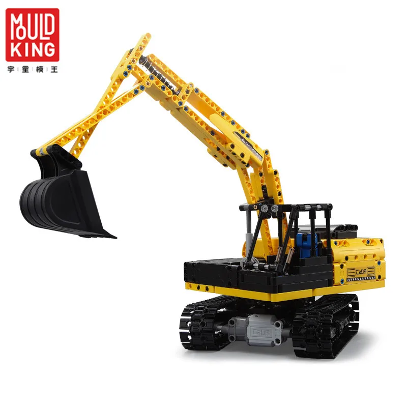 

Mould King Building Block Remote Control Track Excavator Set Military Truck Boy Kid Bricks Educational Toys