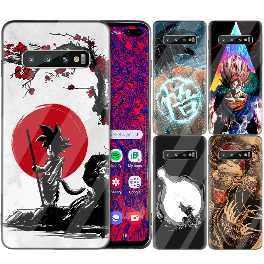 Dragon Ball Z тату мультфильм чехол для samsung Galaxy S10 5G S10e S9 S8 Plus Note 9 10 105G Plus A50 A30 A70 закаленное стекло чехол