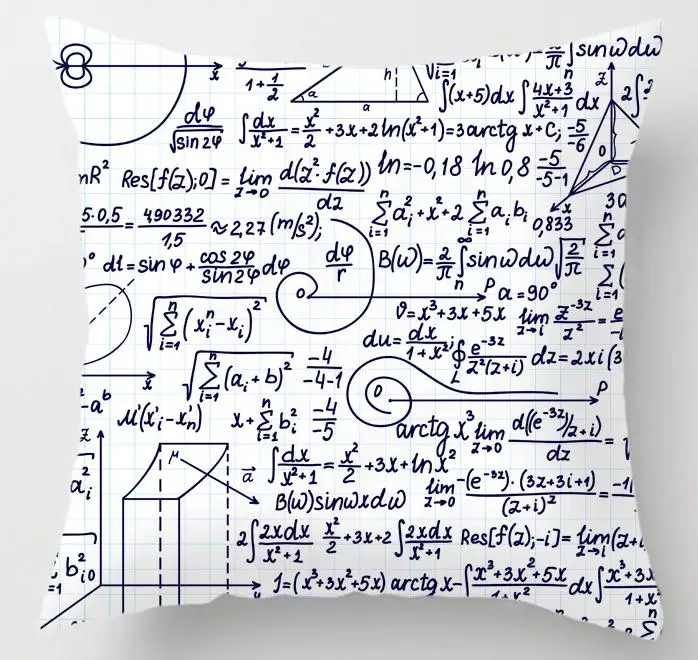 Химия Подушка моя химическая математическая формула Романтика Геометрическая функция треугольник графика плюшевая подушка для школьного стула - Цвет: A11