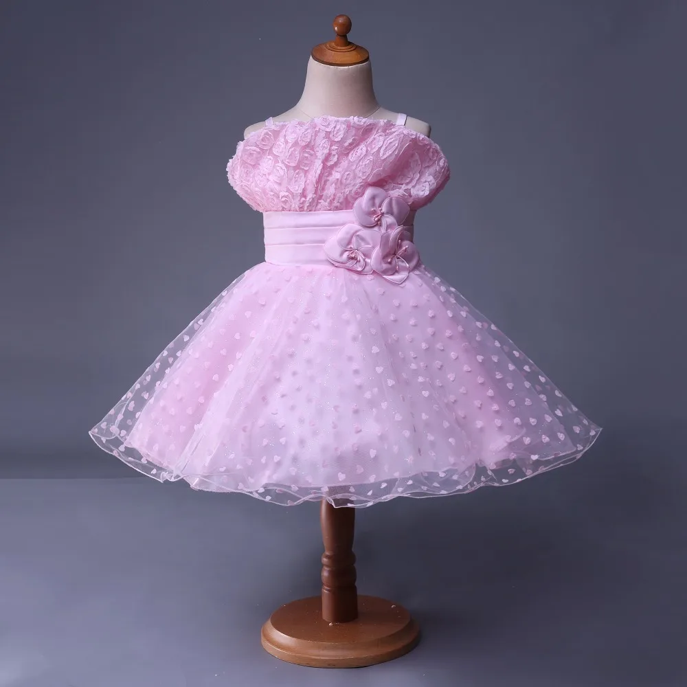 Cutestyle Pink Lace Dress Girls Sleeveless Baby Girl Dresses Cute