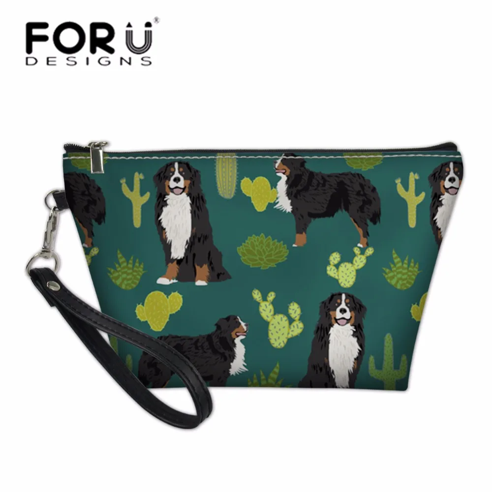 FORUDESIGNS/милые косметички с принтом собаки для женщин сумка мытья макияжа дамский