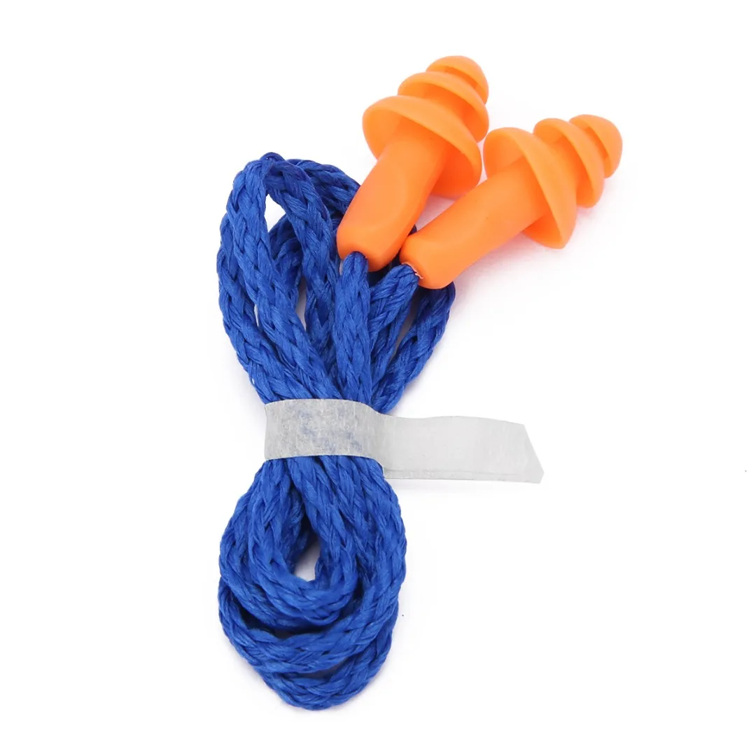 10Pairs Waterproof Soft Ear Plugs Silicone Corded Reusable Swimming Protective Ear Plugs Noise Reduction Earplugs For Sleeping