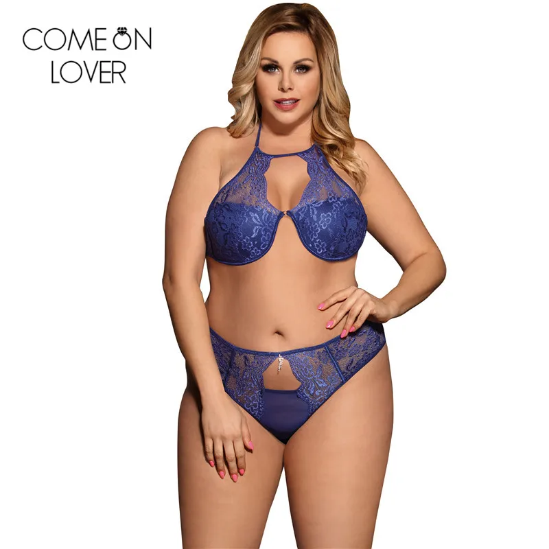 Комплект нижнего белья Comeonlover без бретелек с лямкой на шее открытой спинкой