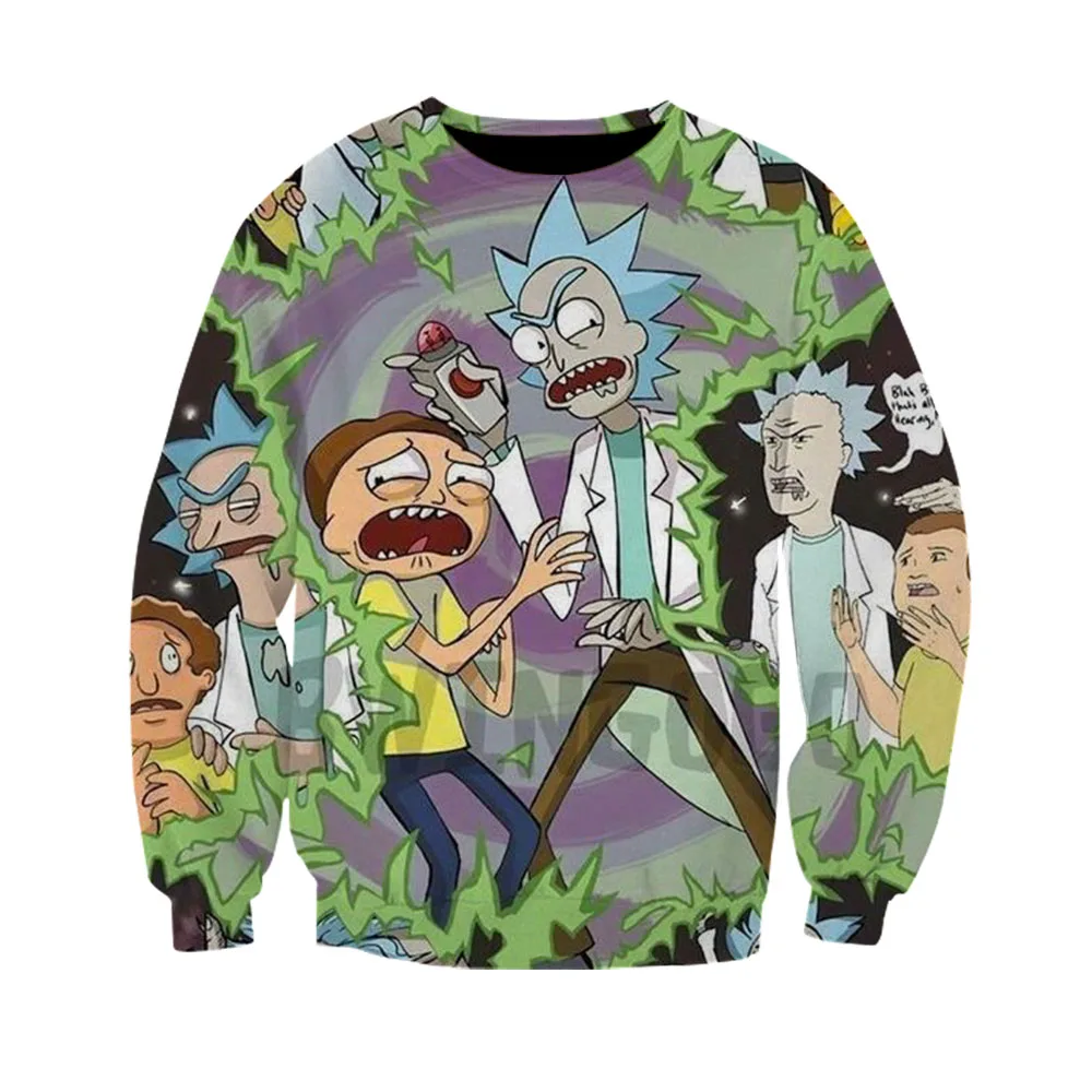 Носки с рисунком медведя из мультика Рик и Морти Sweartshirt Для мужчин женщин кофты