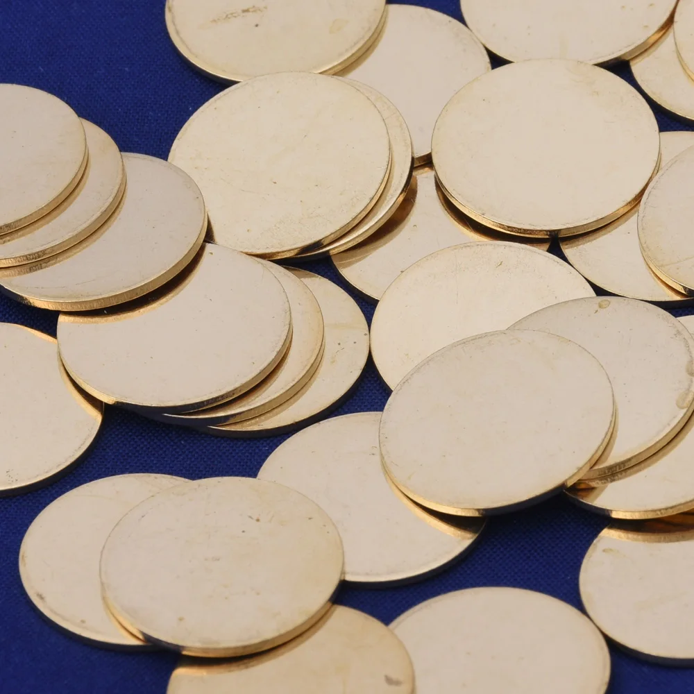 20mm brass round shape Stamping supplies Metal Blankin Jewelry