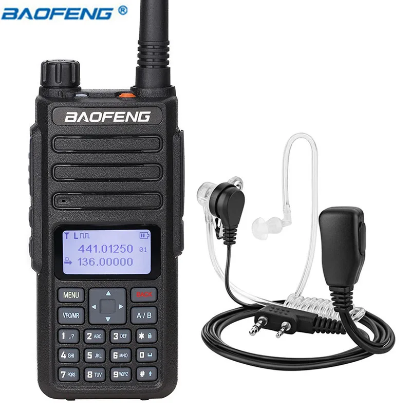 Baofeng DM-860 цифровой иди и болтай walkie talkie “иди и Dual Time slot уровня 1 и 2 tier ii DMR цифровой/аналоговый DM-1801 dm1801 Ham портативный Радиоприемник - Цвет: add acoustic headset