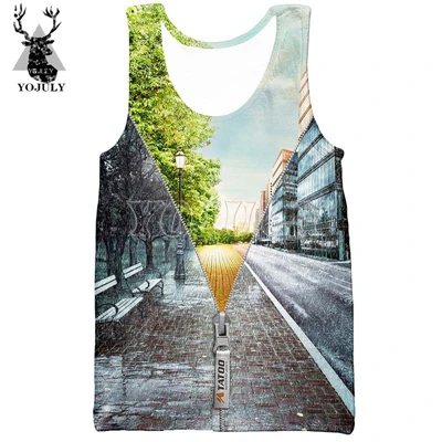 Vest YOJULY лето унисекс 3D Печатный жилет Мужчины Женщины аниме мультфильм Забавный Хип-Хоп Harajuku мода повседневная Streewear жилет одежда VE13 - Цвет: Vest