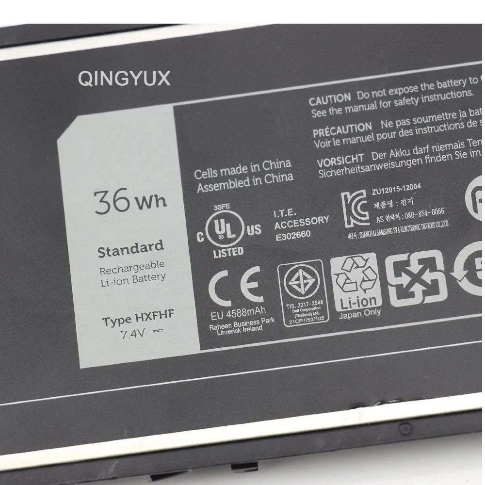 QINGYUX новый ноутбук 7 4 V 36WH HXFHF батарея для ноутбука Dell Venue 11 Pro (7130) планшет V11P7130