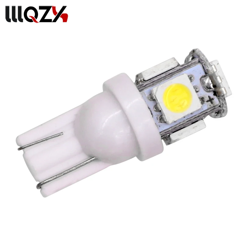 

1pcs T10 LED W5W 5050 5SMD 192 168 194 White Lights LED Car Light Wedge Lamp Bulbs Super Bright DC 12V License Plate Light DRL
