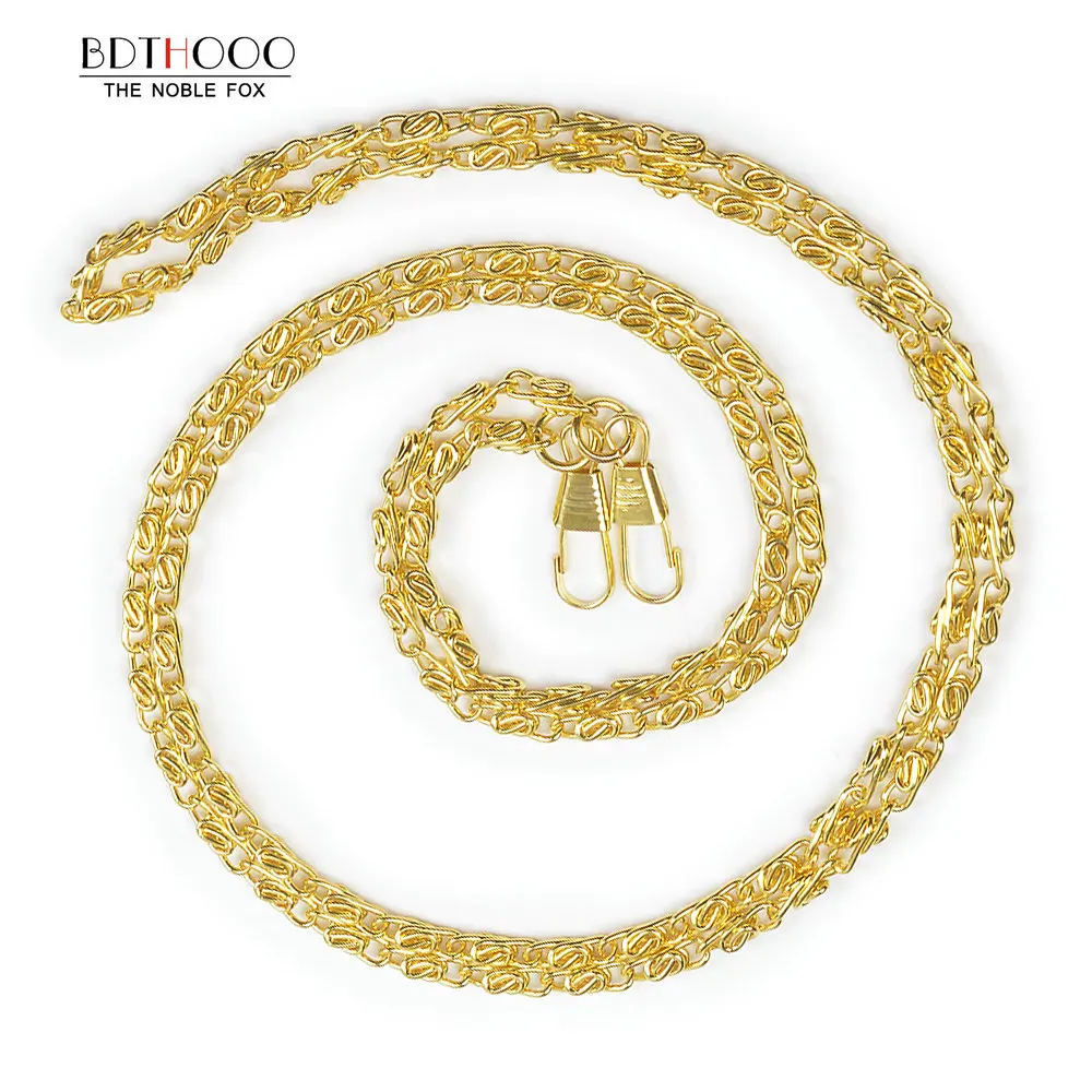 

10pcs 120cm DIY Replacement Long Metal Bag Chain Strap Purse Handles For Handbag Bags Accessories Soulder Straps Chain 4 Colors