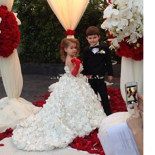 

Wedding bouquet For Beach Full Handmade Flowers Princess Ball Gowns Lovely Girls vestidos de 15 aÃ±os Pageant Dress