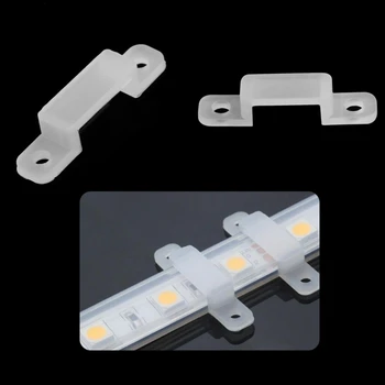 

10 Pcs 8/10/12mm LED Strip Clip For 5050,5630,5730 LED Strip Silicon Gel Holder LED Clip For Fixing Flexible Light Strip