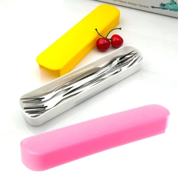 

Portable Chopsticks Box Fork Spoons Storage Case Cutlery Traveling Camping