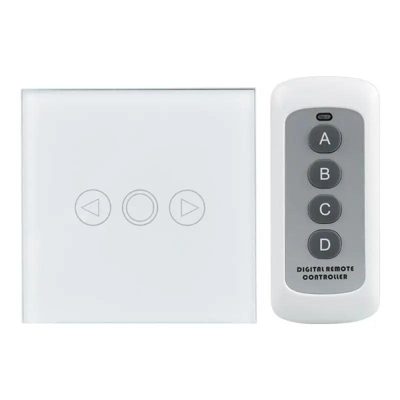 

433Mhz Remote Control Smart Home 3Gang Curtain Switch Electric Curtain Touch Switch Home Automic Curtain Control System Z30