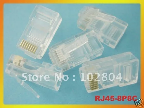 

Modular Plug Telephone Net LAN Connector CAT 5 RJ45 8P8C 1000 pcs per lot