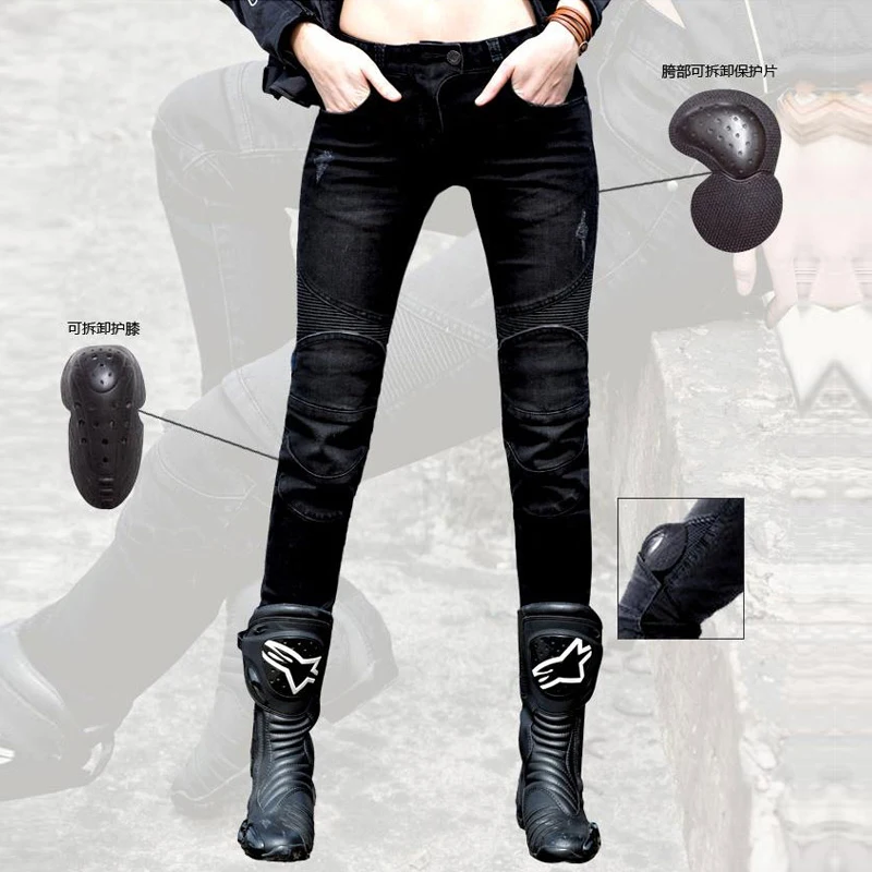 

Free Shipping UGLYBROS Guardian ubp09 Motorcycle Jeans Racing Road riding jeans female outdoor pants 2 color black blue