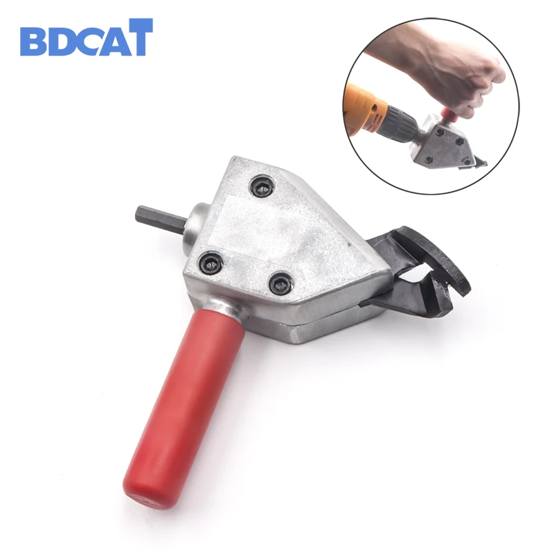 

BDCAT New Nibble Metal Cutting Sheet Nibbler Saw Cutter Tool Drill Attachment Cutting Tool Metal Cut Power Tool Accessorie