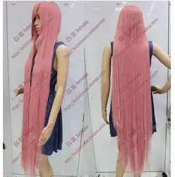 Новый парик Женский парик дым розовый парик с длинными прямыми волосами 150 см