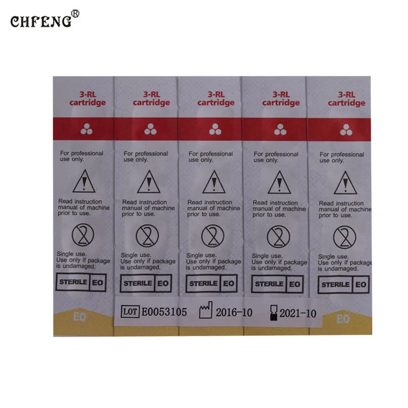 Одноразовые Иглы для татуажа 10 шт 3RL 0,25 мм стерилизованные картриджи иглы для бровей губ Перманентный макияж тату машина источник питания