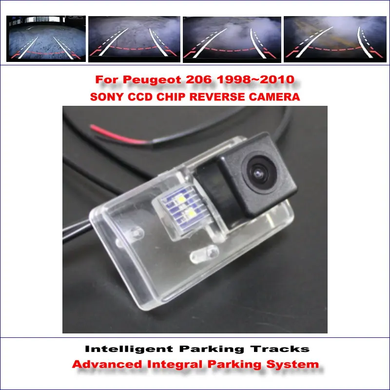 

HD CCD SONY Rear Camera For Peugeot 206 / 207 Sedan / Intelligent Parking Tracks Reverse Backup / NTSC RCA AUX 580 TV Lines