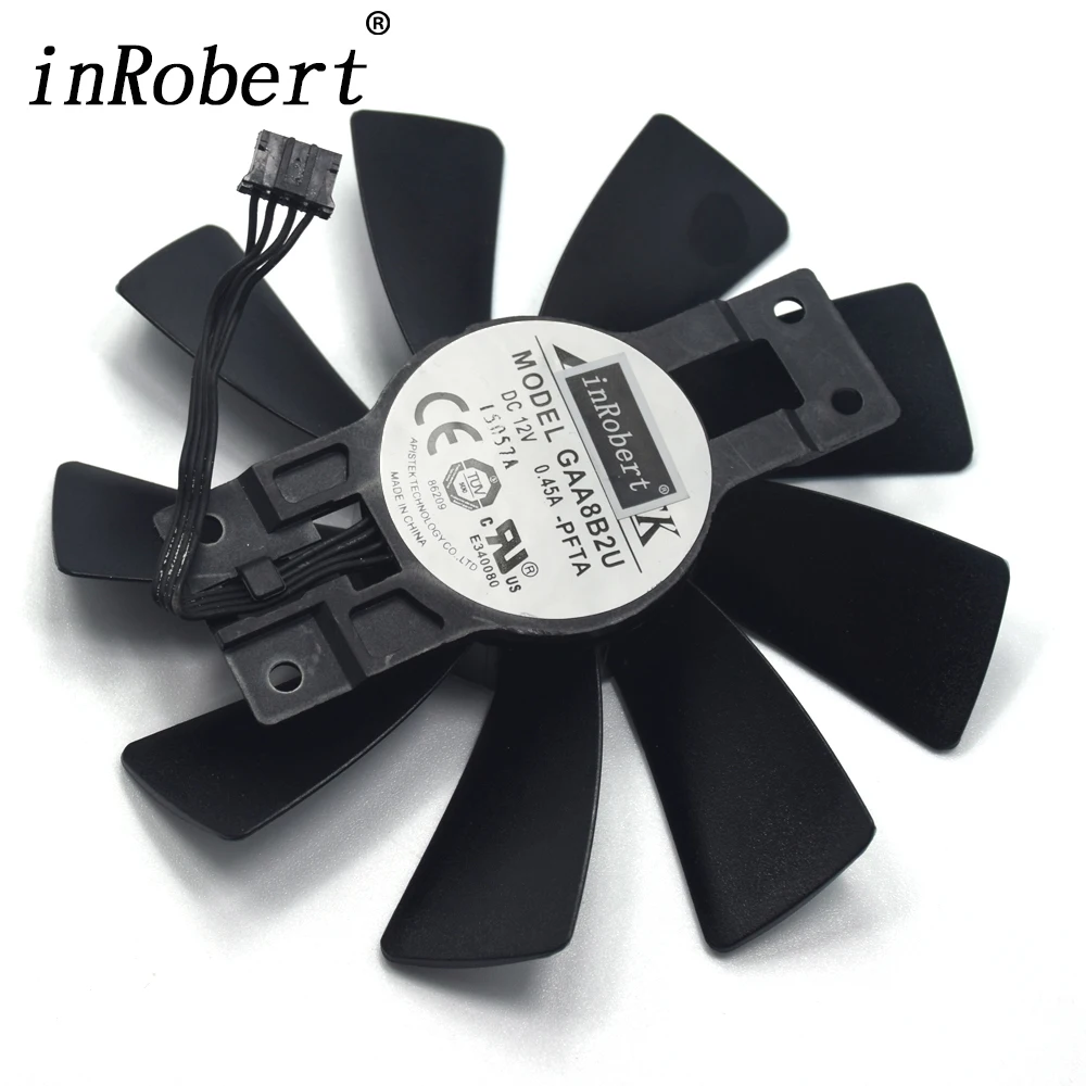 

100MM APISTEK GAA8B2U -PFTA DC 12V 0.45A Cooler Fan Replacement For Sapphire R9 380 380X 4G D5 OC Graphics Card Cooling Fans