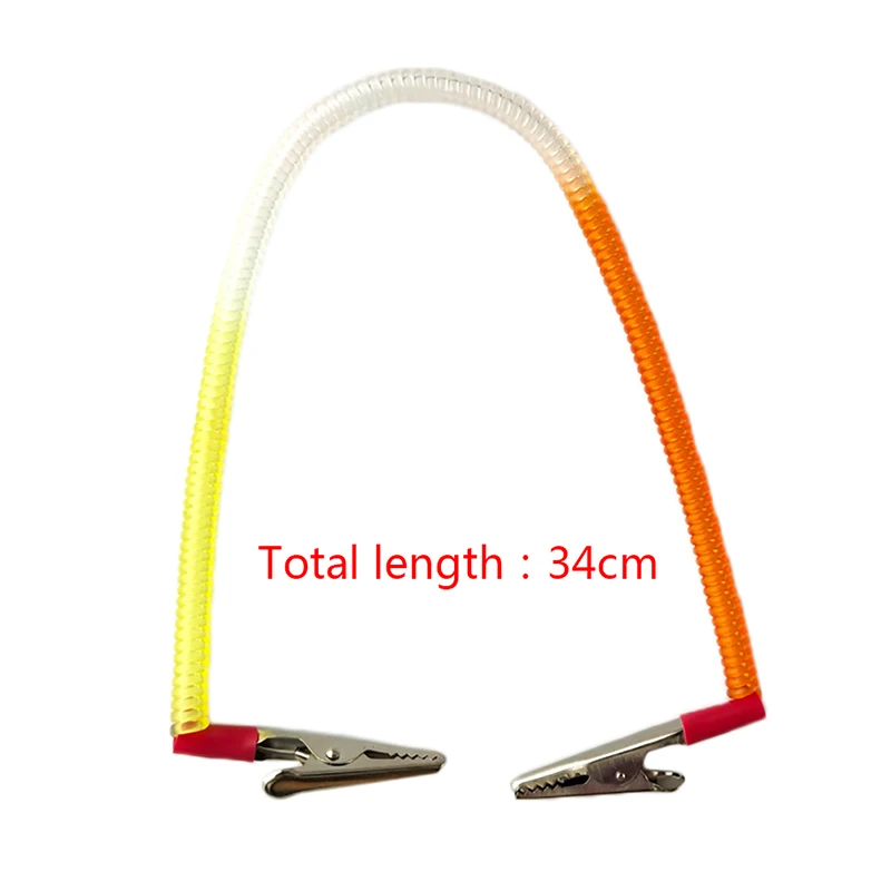 

Dental Spring Chain Clips Dental Paper Bibs Napkin Holder Chain Clips Tools Yellow + Red